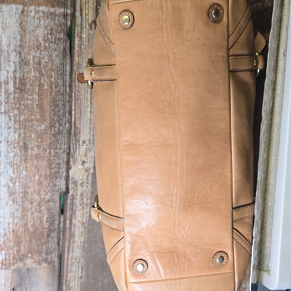 Coach Light Brown Leather Gallery Tote, Vintage - Picture 6 of 15